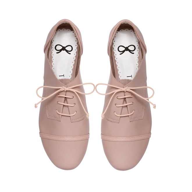 Oxford em Couro Rosa - Oxford em Couro Rosa - Tutu Sapatilhas