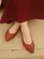 Scarpin flat Audrey Couro Vinho