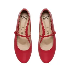 Sapatilha Verona em Couro Vermelho