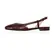 Scarpin Sofia Couro Malbec - Biqueira Croco
