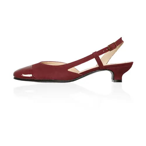 Scarpin Olivia Couro Nobuck Merlot