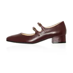 Scarpin Lola Couro Bordô Antigo