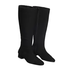 Bota Ivy Cano Longo em Couro Nobuck Preto