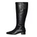 Bota Ivy Cano Longo em Couro Preto