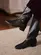 Bota Ivy Cano Longo em Couro Preto
