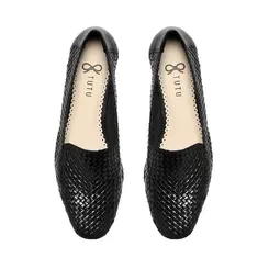 Mocassim Anne Tressê Couro Preto