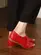 Oxford Tutu Jazz em Couro Vermelho