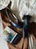 Scarpin Celine Couro Marinho