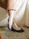 Scarpin Celine Couro Marinho