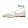 Sapatilha Ibiza Couro Off White - Amarração Tornozelo