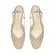 Scarpin Liv Tressê Couro Nude Bege com Ouro