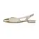 Scarpin Sofia Couro Off White - Biqueira Ouro