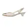 Scarpin Olivia Couro Off White - Biqueira Ouro