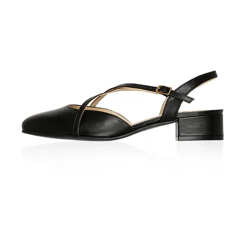 Scarpin Martina Couro Preto
